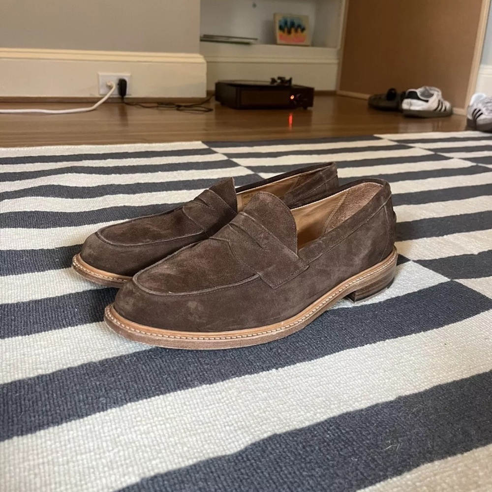 Sanders & Sanders Isaac buttseam penny loaders in suede Men’s 11